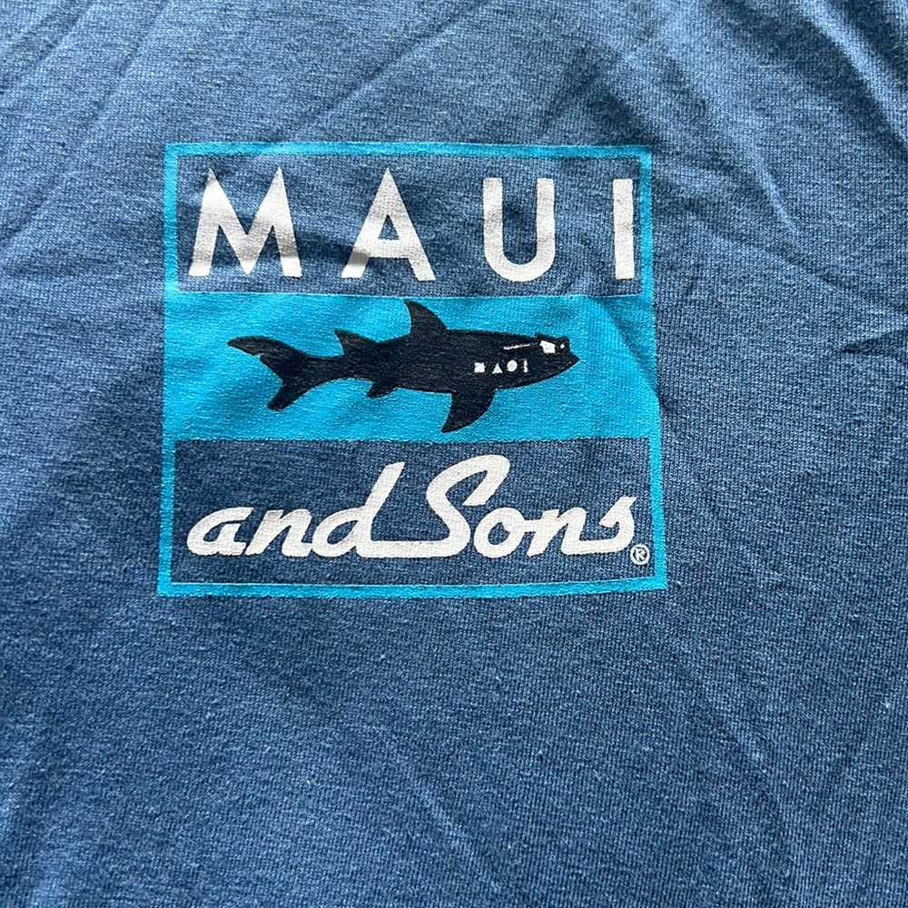 Blue Maui and Sons T-shirt, it doesn’t fit me anymore.